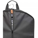 WallyBags Heavy Duty Travel Garment Bag with Pockets Black 40-inch