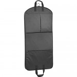 WallyBags Heavy Duty Travel Garment Bag with Pockets Black 52-inch
