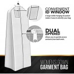 Wedding Dress Bag – Large Garment Bag For Long Gowns -72x24” Big 20” Gusset