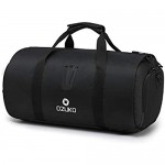 Weekender Bag Carry on Garment Bag Suit Bag Travel Duffel Bag for Men Women (black)