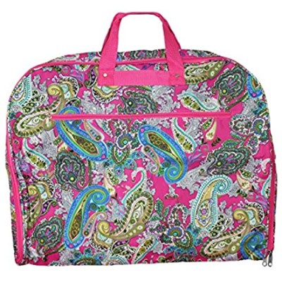 World Traveler 40-inch Hanging Garment Bag-Pink Multi Paisley  One Size