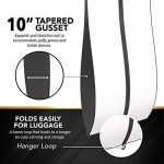 Your Bags Travel Garment Bag 72 x 24” for Dress - 10” Tapered Gusset Black (White)