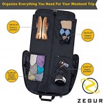 ZEGUR Suit Carry On Garment Bag for Travel & Business Trips With Shoulder Strap (Black)