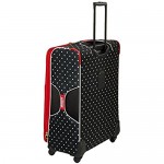 American Tourister Disney Softside Luggage with Spinner Wheels Minnie Mouse Red Bow Checked-Large 28-Inch