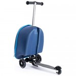Kiddietotes 3-D Lightweight Hardshell Carry-on Scooter Suitcase - LED Light Up Wheels