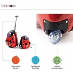 Kiddietotes Kids Carry-on Luggage - Great for Girls and Boys - Smooth Rolling Wheels - Ladybug