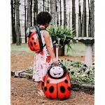 Kiddietotes Kids Carry-on Luggage - Great for Girls and Boys - Smooth Rolling Wheels - Ladybug