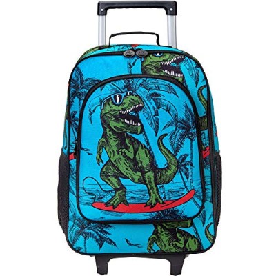 Kids Suitcase  Rolling Luggage with Wheels for Boys - Dinosaur