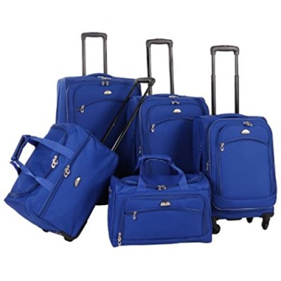 American Flyer Luggage South West Collection 5 Piece Spinner Set  Cobalt Blue  One Size