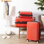 Basics Geometric Luggage - 2 piece Set (55cm 78cm) Orange