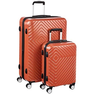  Basics Geometric Luggage - 2 piece Set (55cm  78cm)  Orange