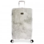 BEBE Women's Lilah 2 Piece Set Suitcase with Spinner Wheels Silver Marble One Size