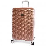 BEBE Women's Lydia 2 Piece Set Suitcase with Spinner Wheels Rose Gold One Size