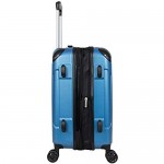 Ben Sherman Heathrow Haul 3-Piece (20 24 & 28) Lightweight Hardside Expandable 8-Wheel Spinner Suitcase Set Vivid Blue