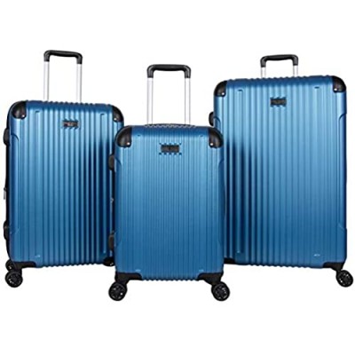 Ben Sherman Heathrow Haul 3-Piece (20"  24"  & 28") Lightweight Hardside Expandable 8-Wheel Spinner Suitcase Set  Vivid Blue