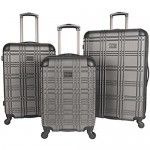 Ben Sherman Nottingham Lightweight Hardside 4-Wheel Spinner Travel Luggage Charcoal 3-Piece Set (20/24/28)