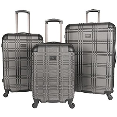 Ben Sherman Nottingham Lightweight Hardside 4-Wheel Spinner Travel Luggage  Charcoal  3-Piece Set (20"/24"/28")
