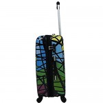 Chariot Stained Art 3-Piece Hardside Lightweight Spinner Luggage Set Glass Cat One Size