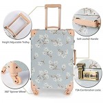 COTRUNKAGE Travel Vintage Luggage Set for Women with Spinner Wheels Floral (13 & 26)