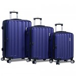 Dejuno Camden Hardside 3-Piece Expandable Spinner Luggage Set Navy One Size