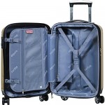 Dejuno Contour 3-Piece Hardside Spinner Luggage Set with TSA Lock Apple Green One Size
