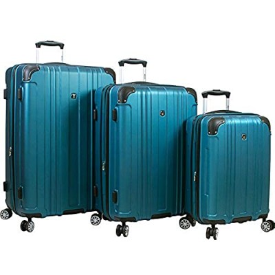 Dejuno Kingsley Abs 3-Piece Hardside Spinner Luggage Set  Turquoise  One Size