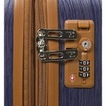 Dejuno Monroe 3-Piece Hardside Spinner TSA Combination Lock Luggage Set Blue One Size