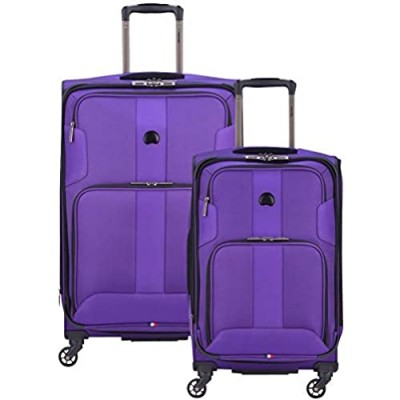 DELSEY Paris Sky Max 2.0 Softside Expandable Luggage with Spinner Wheels  Purple  2-Piece Set (21/25)