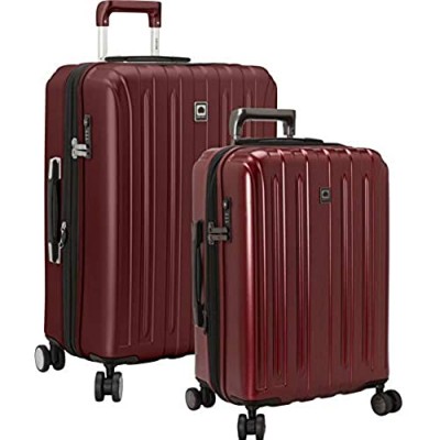 DELSEY Paris Titanium Hardside Expandable Luggage with Spinner Wheels  Black Cherry Red  2-Piece Set (21/25) 207197704