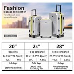 GigabitBest Luggage Sets 3 Piece 100% PC Suitcases with TSA Lock Spinner 20in24in28in