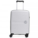 GinzaTravel2pcs PP material Hardside Spinner luggage Carry-On 20inch and 28inch Wear-resistant scratch-resistant Suitcase Luggage with Wheels (2-Piece Set White Color)