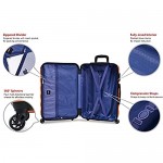 Hipack Prime Suitcases Hardside Luggage with Spinner Wheels Orange 3-Piece Set (20/24/28)