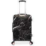 Juicy Couture Women's Vivian 3 Piece Hardside Spinner Luggage Set Black Marble Web One Size