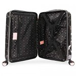 Juicy Couture Women's Vivian 3 Piece Hardside Spinner Luggage Set Black Marble Web One Size