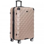 Kenneth Cole Reaction Diamond Tower Luggage Collection Lightweight Hardside Expandable 8-Wheel Spinner Travel Suitcase Rose Champagne 3-Piece Set (20 24 & 28)