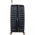 Kenneth Cole Reaction Women's Madison Square Hardside Chevron Expandable Luggage Black 2-Piece Set (20 & 28)