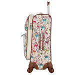 Lily Bloom Luggage Set 4 Piece Suitcase Collection With Spinner Wheels For Woman (Giraffe Park)