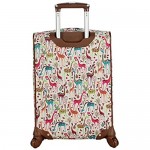 Lily Bloom Luggage Set 4 Piece Suitcase Collection With Spinner Wheels For Woman (Giraffe Park)