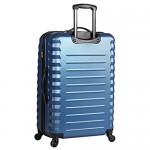Lucas ABS Hard Case 3 Piece Rolling Suitcase Sets With Spinner Wheels (One Size Steel Blue)