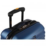 Lucas ABS Hard Case 3 Piece Rolling Suitcase Sets With Spinner Wheels (One Size Steel Blue)