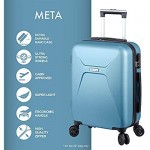 Luggage Set Hard Shell With Spinner Goodyear Wheels - Integrated TSA lock - Set of 3 Pieces - Hard Case META - Pearl Blue