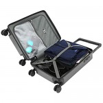 M&A Lakeside Wide Trolley Spinner Luggage with TSA-Lock Black 2-Piece Set