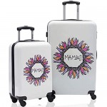 Mambo Hardside Wheeled 2-Piece Luggage Set White
