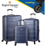Regent Square Travel - 3 Piece Luggage Sets with Build-In TSA Lock and Spinner Goodyear Wheels – Mangusta Hard Case (Asphalt)