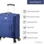 Regent Square Travel - Lightweight Luggage Set With Spinner Goodyear Wheels - Set of 3 Pieces - Soft Case (Blue Small Medium Large)