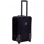 Rockland Fashion Softside Upright Luggage Set Black/Gray 2-Piece (14/19)