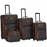 Rockland Journey Softside Upright Luggage Set Charcoal 4-Piece (14/19/24/28)