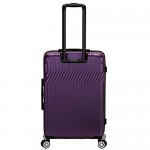 Rockland Pista Hardside Spinner Wheel Luggage Set Purple 3-Piece (20/24/28)