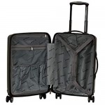 Rockland Skyline Hardside Spinner Wheel Luggage Set Grey 3-Piece (20/24/28)