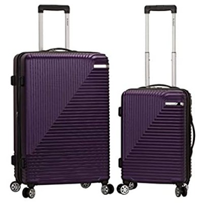 Rockland Star Trail Hardside Spinner Wheel Luggage  Purple  2-Piece Set (20/28)